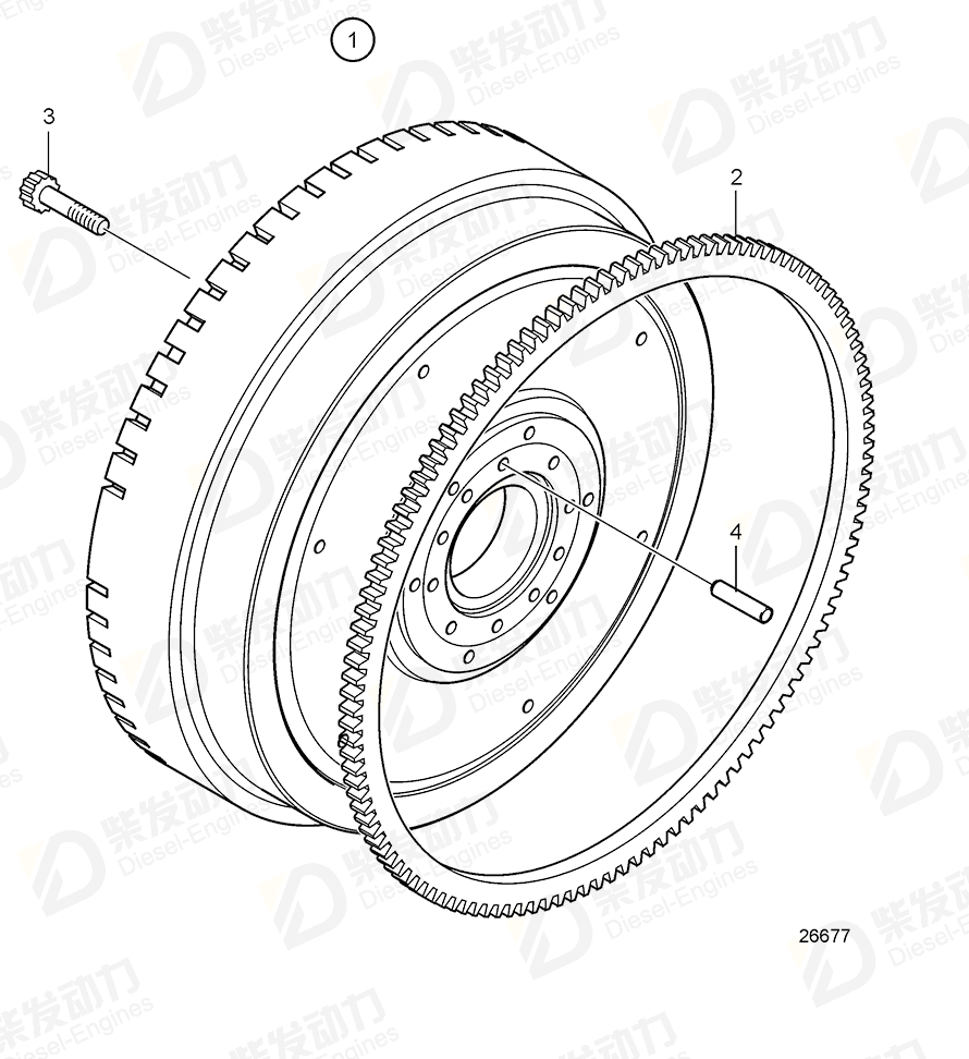 volvo penta Flywheel 22103230 Drawing volvo penta Flywheel 22103230 Drawing